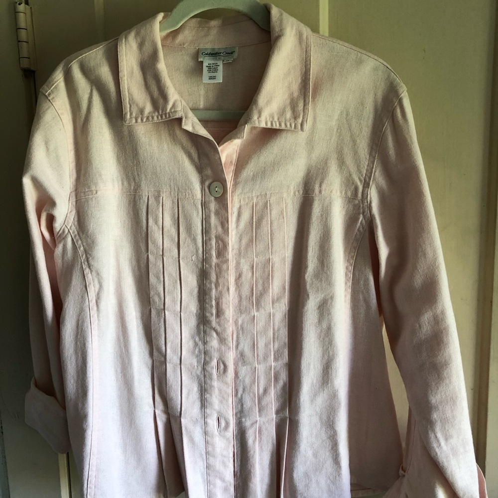 Pink linen blouse/jacket